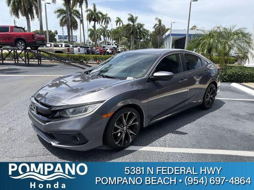 Modern Steel Metallic 2019 Honda Civic Sport