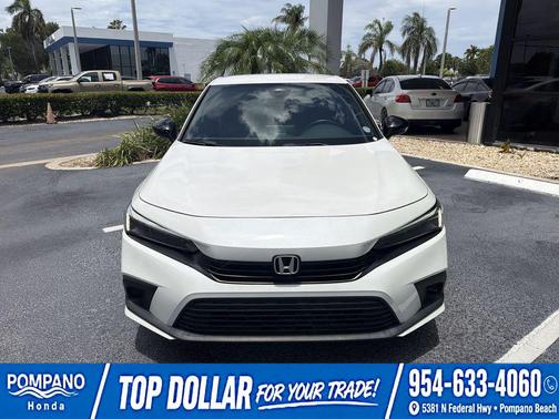Platinum White Pearl 2024 Honda Civic Sport
