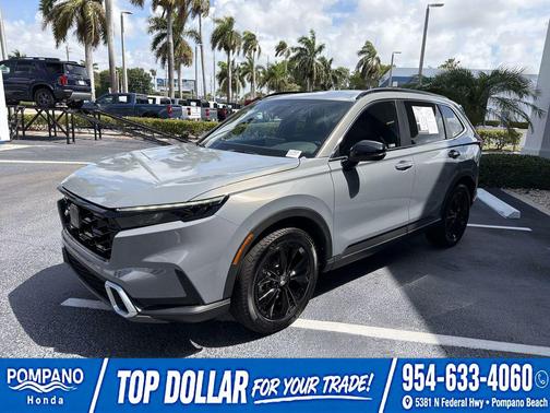 Gray 2024 Honda CR-V Hybrid Sport Touring AWD