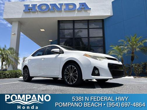 Super White 2016 Toyota Corolla S Plus