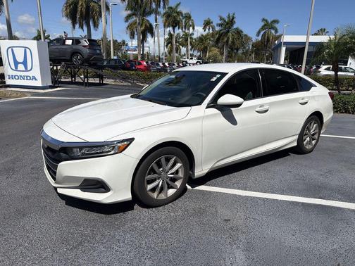 Platinum White Pearl 2021 Honda Accord LX 1.5T