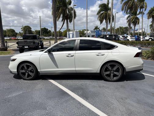 Platinum White 2024 Honda Accord Hybrid Sport