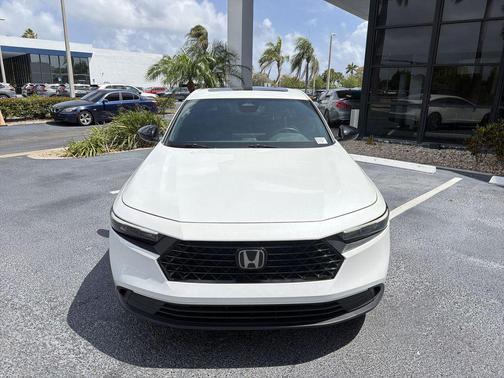 Platinum White 2024 Honda Accord Hybrid Sport