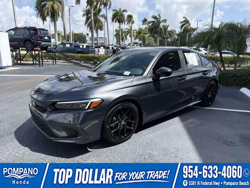 Gray 2024 Honda Civic Sport