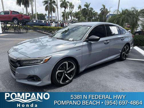 Sonic Gray Pearl 2022 Honda Accord Hybrid Sport