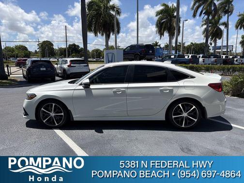 Platinum White Pearl 2024 Honda Civic Touring