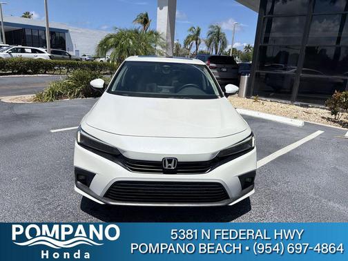 Platinum White Pearl 2024 Honda Civic Touring