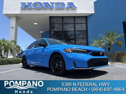 Boost Blue Pearl 2026 Honda Civic Hybrid Sport