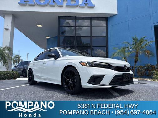 Platinum White Pearl 2023 Honda Civic Sport