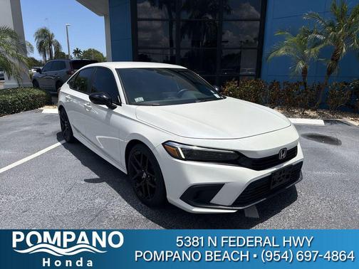 Platinum White Pearl 2023 Honda Civic Sport