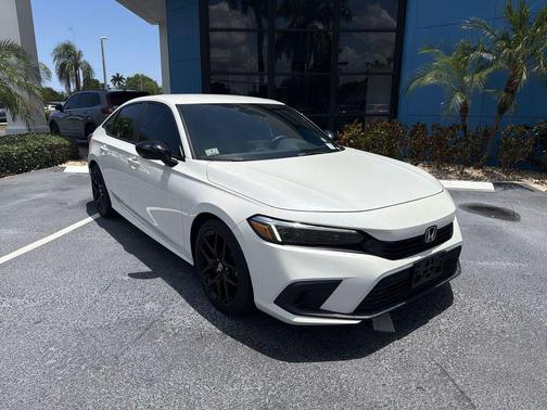 Platinum White Pearl 2023 Honda Civic Sport