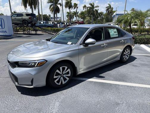 Solar Silver Metallic 2026 Honda Civic LX