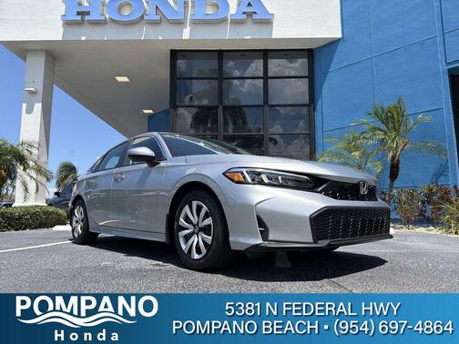 Solar Silver Metallic 2026 Honda Civic LX