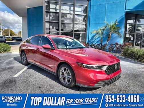 Radiant Red Metallic 2024 Honda Accord EX