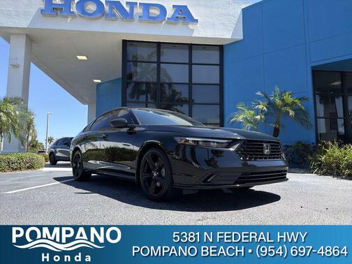 Crystal Black Pearl 2025 Honda Accord Hybrid Sport-L