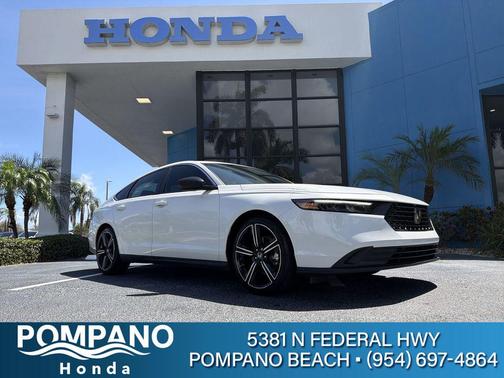 Platinum White Pearl 2023 Honda Accord Hybrid Sport