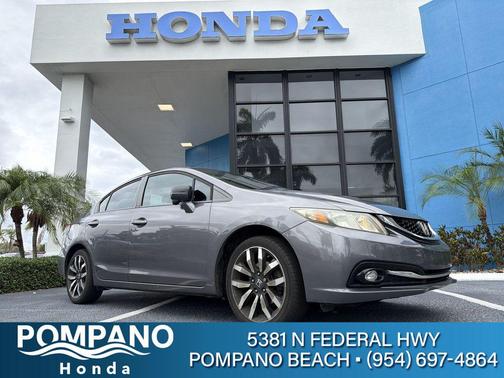 Modern Steel Metallic 2015 Honda Civic EX-L