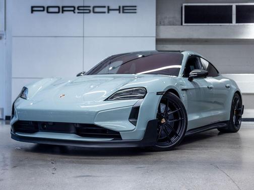 Shade Green Metallic 2025 Porsche Taycan Turbo GT