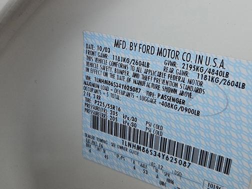 2004 Lincoln LS Base