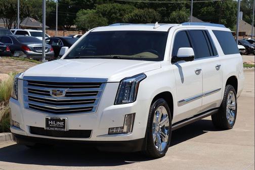 Crystal White Tricoat 2017 Cadillac Escalade ESV Platinum