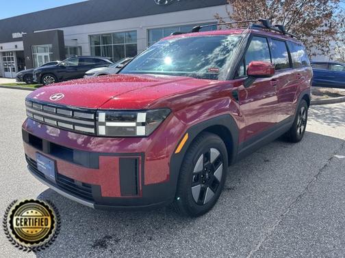 Red 2025 Hyundai SANTA FE HEV SEL