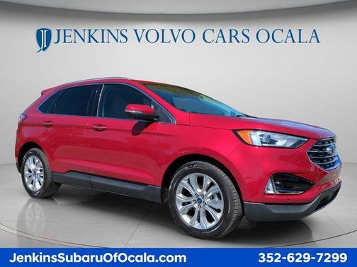 Red 2020 Ford Edge Titanium