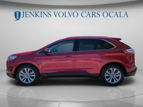 Red 2020 Ford Edge Titanium