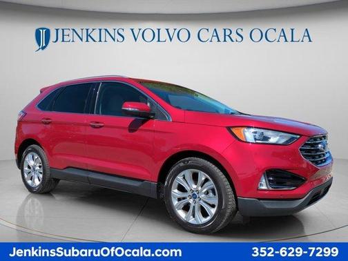 Red 2020 Ford Edge Titanium