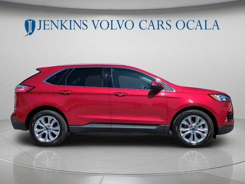 Red 2020 Ford Edge Titanium