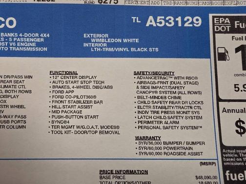 2026 Ford Bronco Outer Banks 4x4 4dr SUV