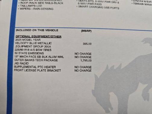 2025 Ford Bronco Sport Outer Banks AWD 4dr SUV