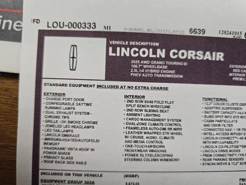 2025 Lincoln Corsair Grand Touring AWD 4dr SUV