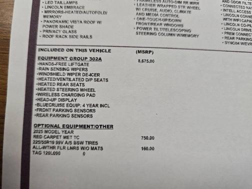 2025 Lincoln Corsair Grand Touring AWD 4dr SUV