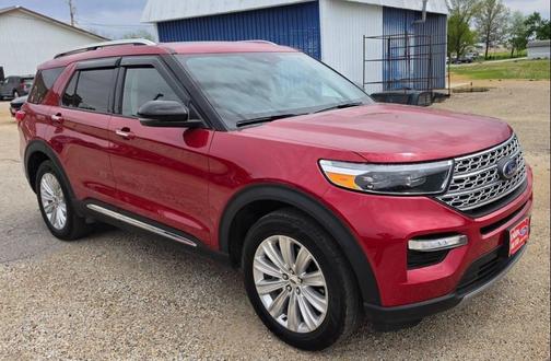 Rapid Red Metallic Tinted Clearcoat 2024 Ford Explorer Limited AWD 4dr SUV