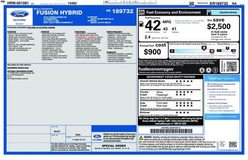 2019 Ford Fusion Hybrid SE