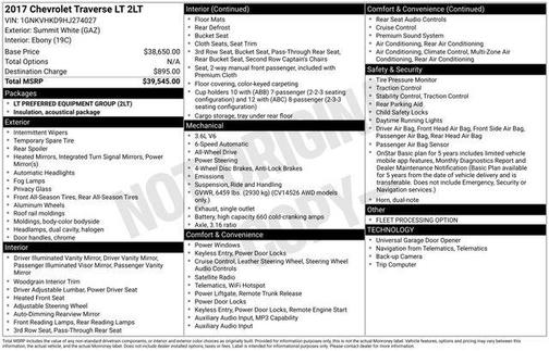 2017 Chevrolet Traverse 2LT