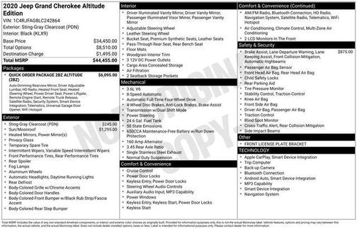 2020 Jeep Grand Cherokee Altitude