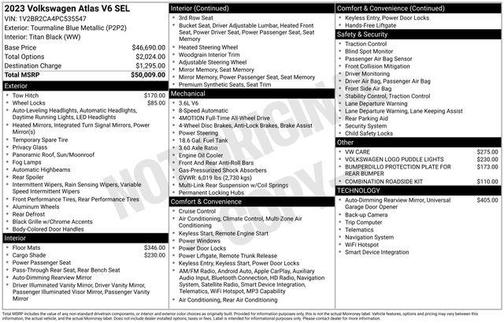 2023 Volkswagen Atlas 3.6L SEL