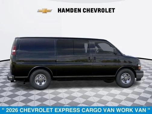 Black 2026 Chevrolet Express 3500 3500 Regular Wheelbase, WT, RWD