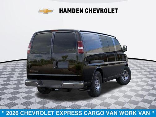 Black 2026 Chevrolet Express 3500 3500 Regular Wheelbase, WT, RWD