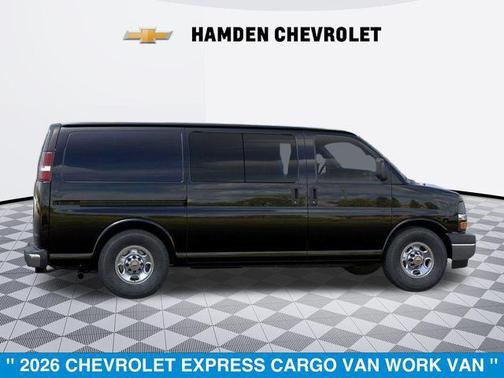 Black 2026 Chevrolet Express 3500 3500 Regular Wheelbase, WT, RWD