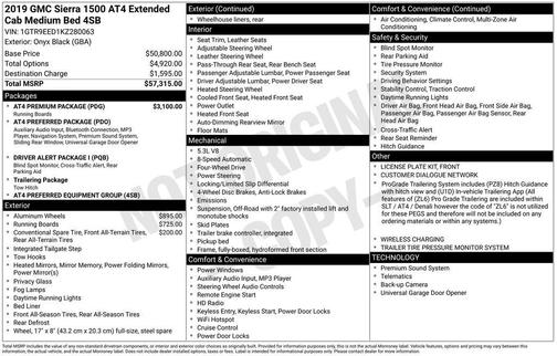 2019 GMC Sierra 1500 AT4