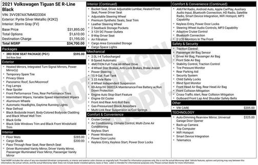 Pyrite Silver Metallic 2021 Volkswagen Tiguan 2.0T SE R-Line Black