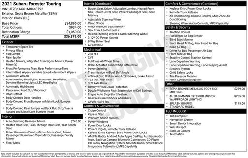 2021 Subaru Forester Touring