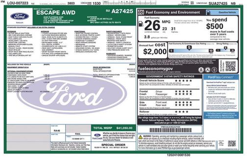 Vapor Blue 2025 Ford Escape Platinum