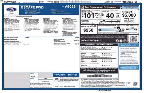 Vapor Blue 2024 Ford Escape PHEV