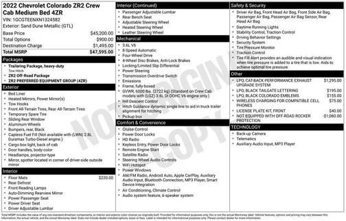2022 Chevrolet Colorado ZR2