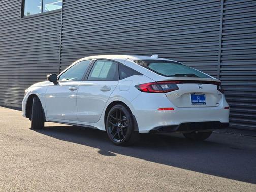 White 2025 Honda Civic Hybrid Sport
