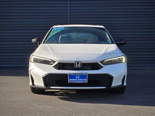 White 2025 Honda Civic Hybrid Sport