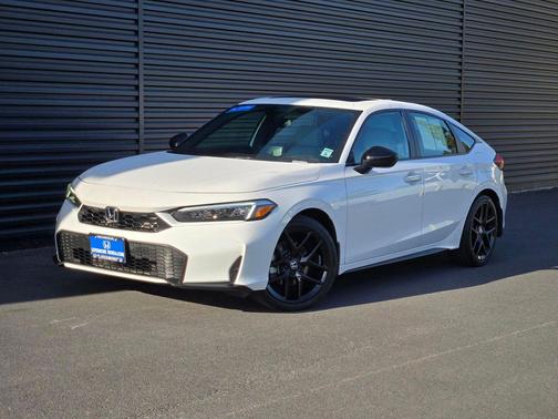White 2025 Honda Civic Hybrid Sport